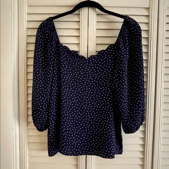MONTEAU POLKA DOT TOP, SIZE M. - Picture 2 of 5